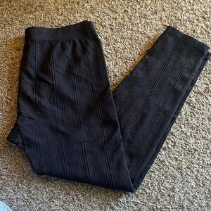 Time and True Black weaved Thick Leggings